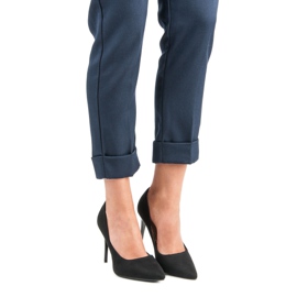 Tacchi in pelle scamosciata nero 1