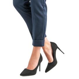 Tacchi in pelle scamosciata nero 2