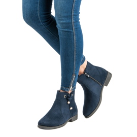 Top Shoes Stivaletti bassi con cerniera blu 1