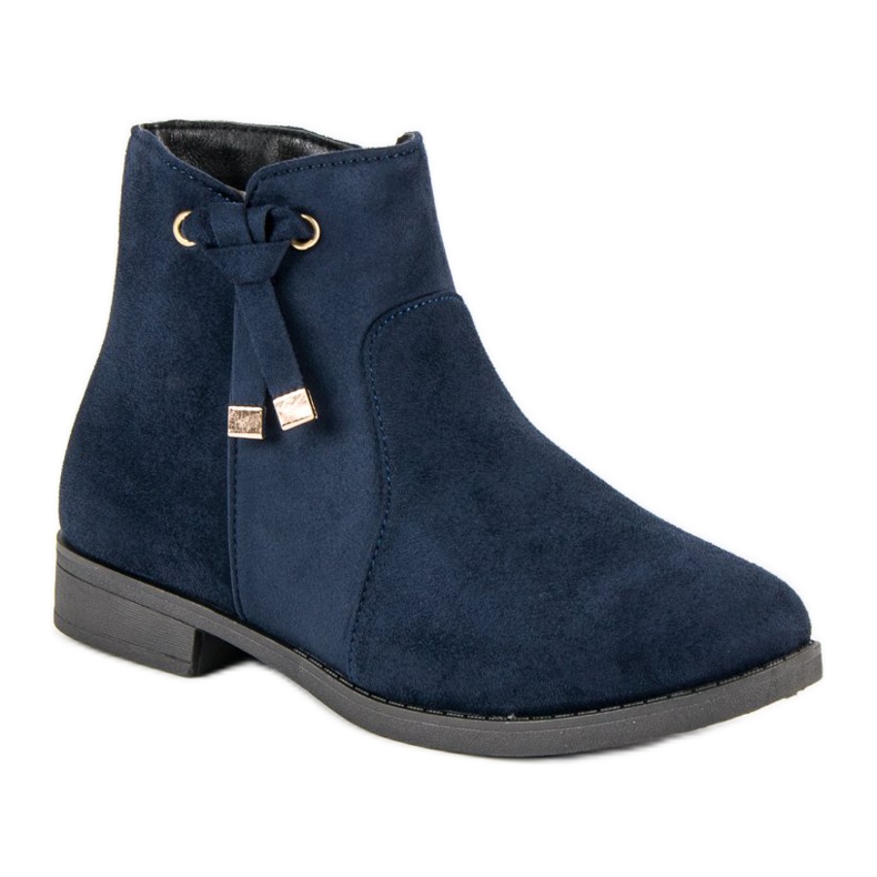 Top Shoes Stivaletti bassi con cerniera blu 2