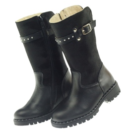 Stivali neri su pelliccia Ren But 3309 nero 3