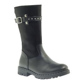 Stivali neri su pelliccia Ren But 3309 nero 1