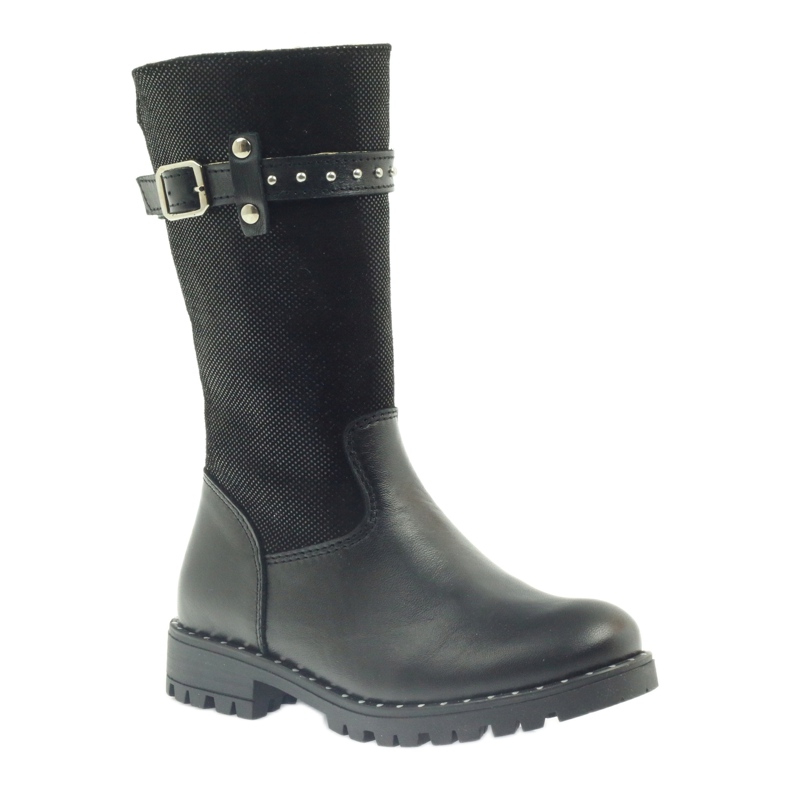 Stivali neri su pelliccia Ren But 3309 nero 1