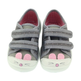 Befado scarpe per bambini pantofole sneakers 907P101 grigio rosa 4