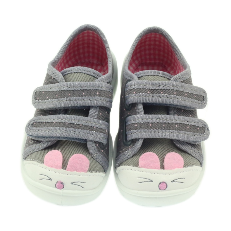 Befado scarpe per bambini pantofole sneakers 907P101 grigio rosa 4