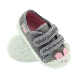 Befado scarpe per bambini pantofole sneakers 907P101 grigio rosa 3