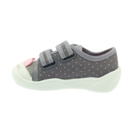Befado scarpe per bambini pantofole sneakers 907P101 grigio rosa 2