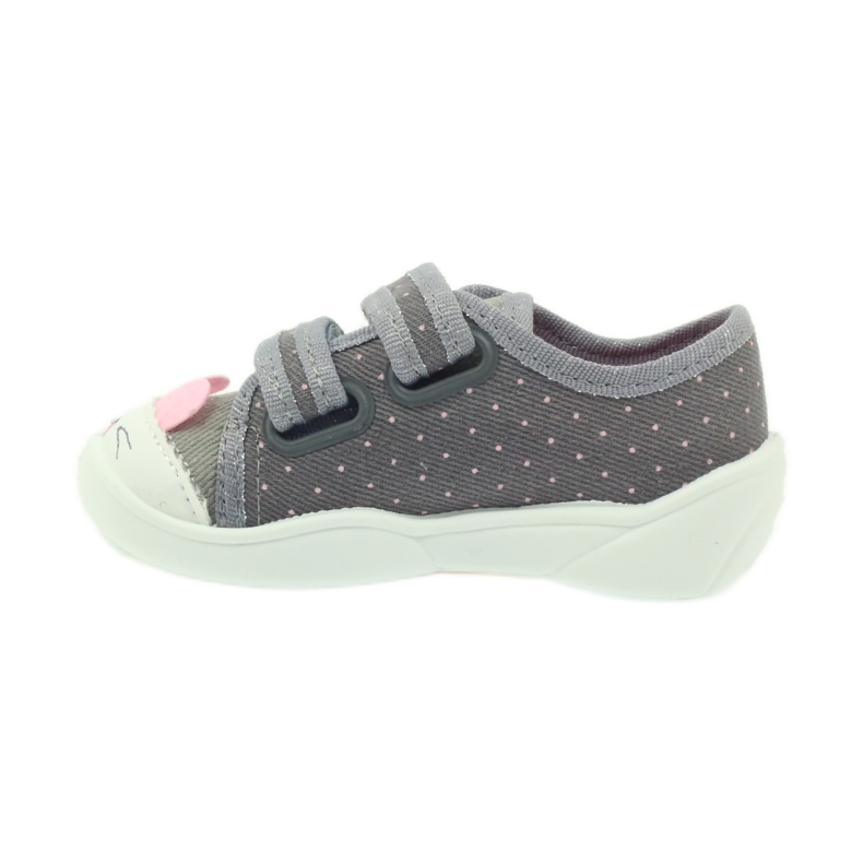 Befado scarpe per bambini pantofole sneakers 907P101 grigio rosa 2