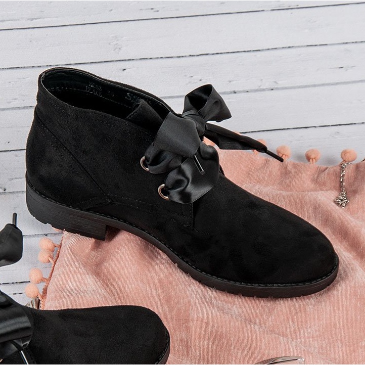 Seastar Stivali stringati in camoscio nero 2