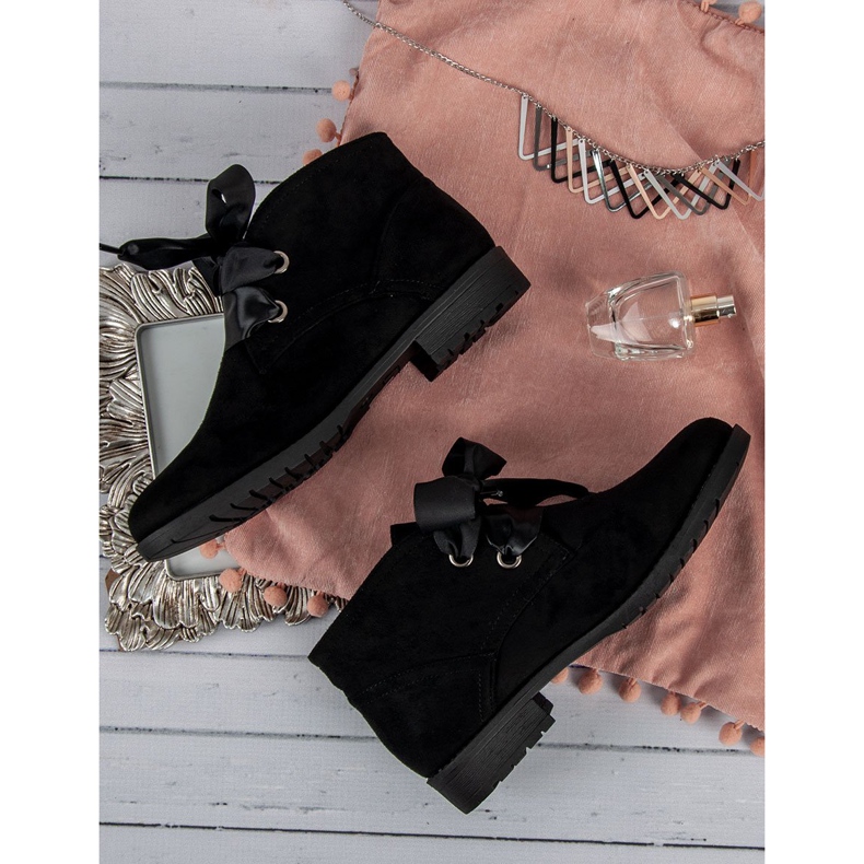 Seastar Stivali stringati in camoscio nero 1