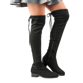 Seastar Stivali alti alla coscia alla moda nero 1