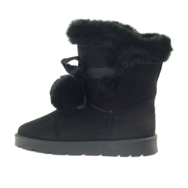 Black Emusy Mukluki con pompon nero 2