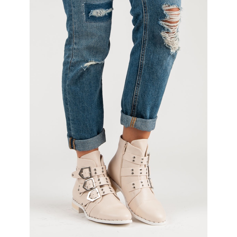 SDS Stivali rock da donna marrone 1