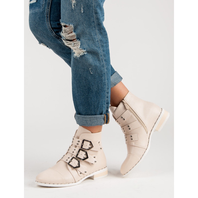 SDS Stivali rock da donna marrone 2