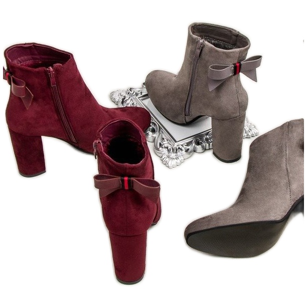 Ideal Shoes Stivaletti rossi alla moda rosso 1