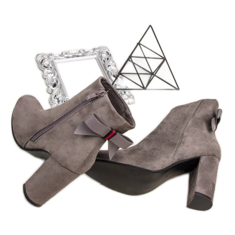 Ideal Shoes Stivali grigi alla moda grigio 1