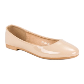 Top Shoes Ballerine laccate marrone 1