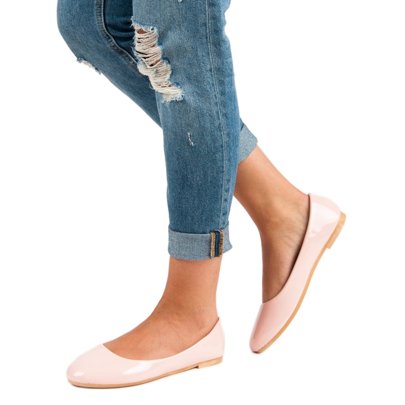 Top Shoes Ballerine laccate rosa 1