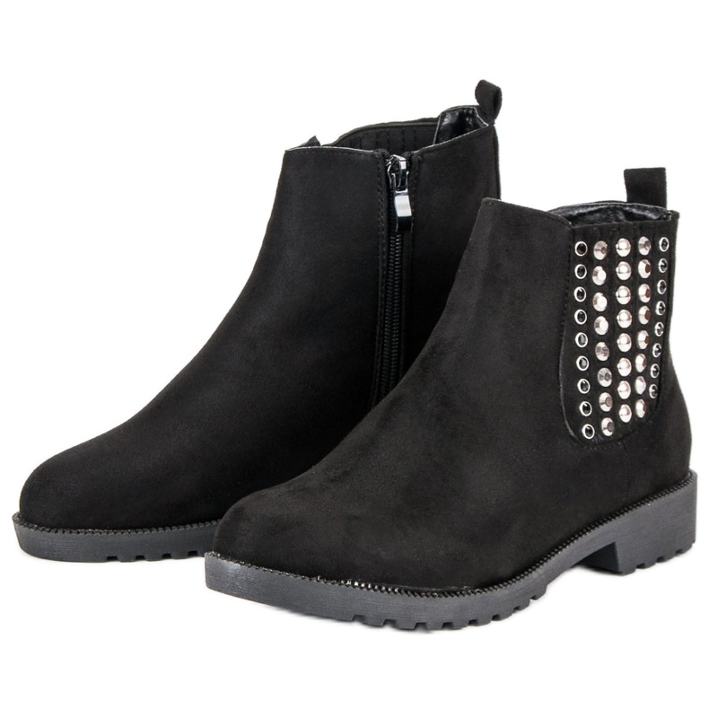 Queen Vivi Stivaletti Chelsea alla moda nero 2