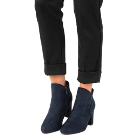 Kylie Stivali eleganti in pelle scamosciata blu 1