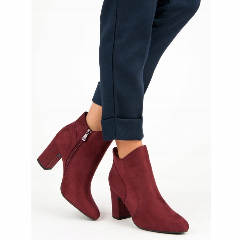 Kylie Stivali eleganti in pelle scamosciata rosso 2