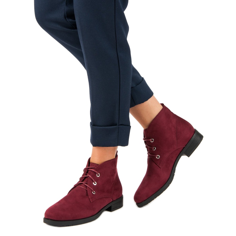 Sweet Shoes Stivaletti bassi allacciati rosso 1