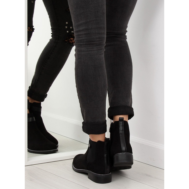 Stivaletti Chelsea neri da donna C-7203 Nero 1