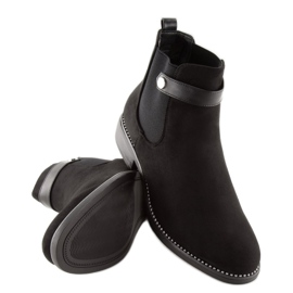 Stivaletti Chelsea neri da donna C-7203 Nero 2