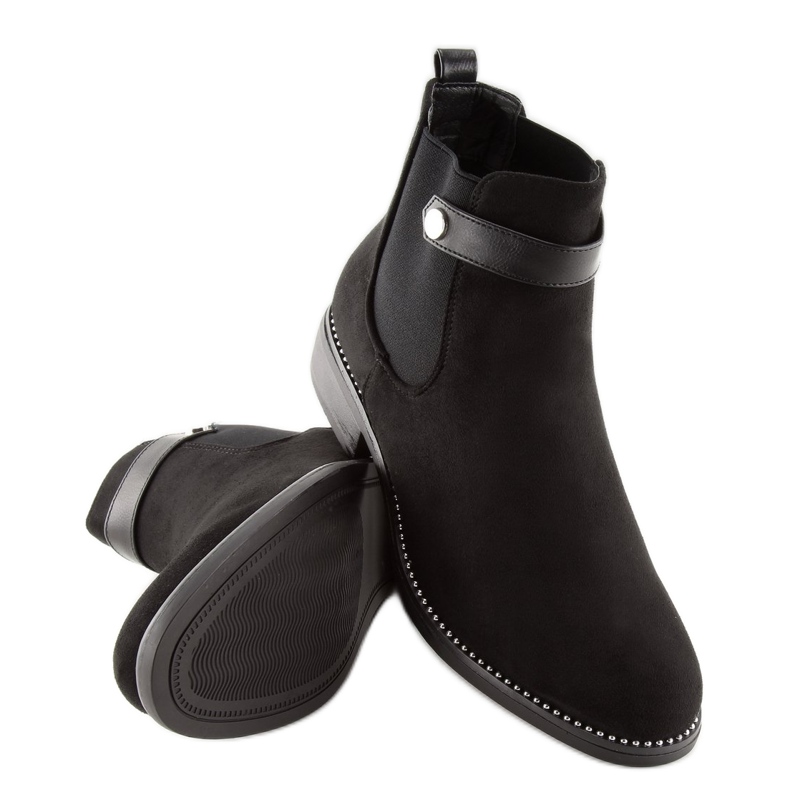 Stivaletti Chelsea neri da donna C-7203 Nero 2