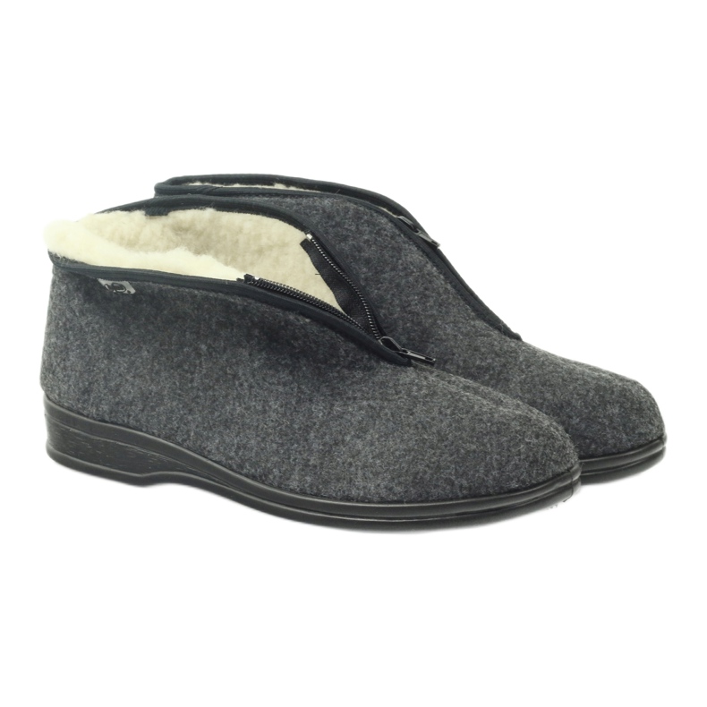 Scarpe da uomo Befado pantofole calde 100M047 grigio 3