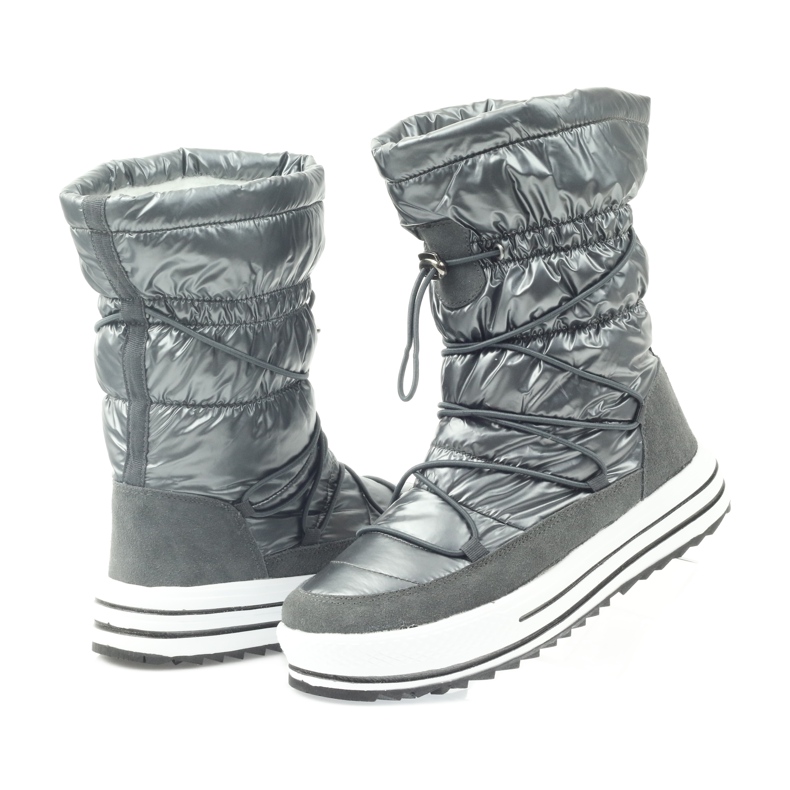 Stivali da neve sportivi con pelliccia DK grigio 5