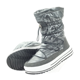 Stivali da neve sportivi con pelliccia DK grigio 4