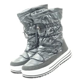 Stivali da neve sportivi con pelliccia DK grigio 3