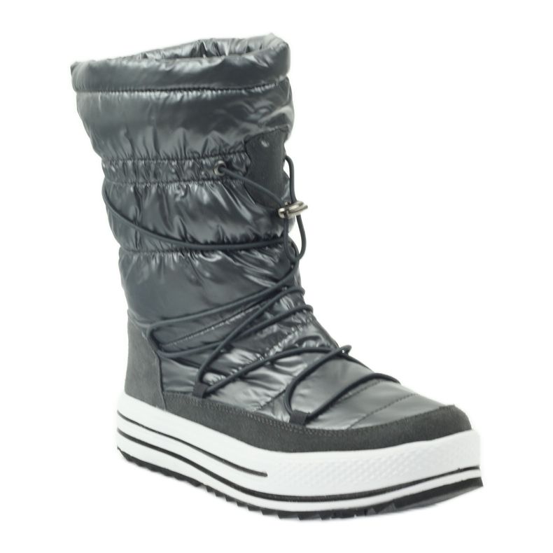 Stivali da neve sportivi con pelliccia DK grigio 1
