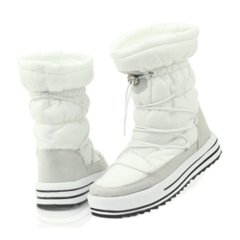 Stivali da neve sportivi con pelliccia DK bianco 4