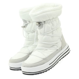 Stivali da neve sportivi con pelliccia DK bianca 3