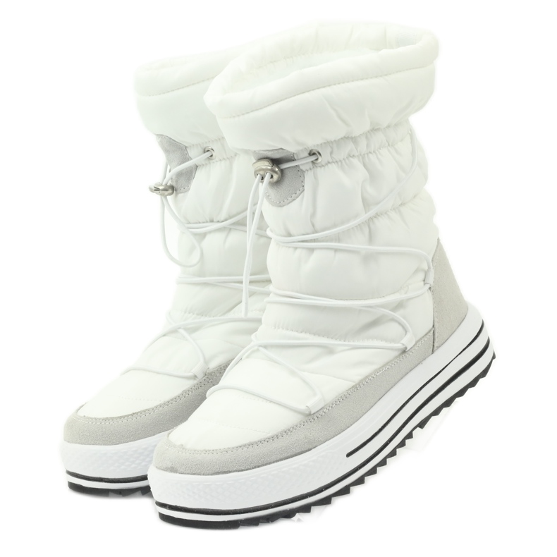 Stivali da neve sportivi con pelliccia DK bianco 3