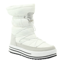 Stivali da neve sportivi con pelliccia DK bianca 1