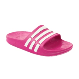 Adidas Duramo Slide K Jr G06797 pantofole bianca rosa 1