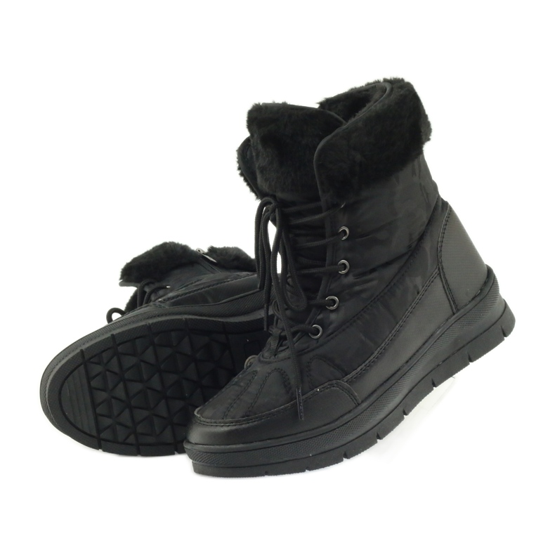 Stivali da neve sportivi con pelliccia DK nero 4