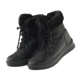 Stivali da neve sportivi con pelliccia DK nero 3