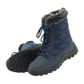 Stivali da neve sportivi con pelliccia DK blu navy 4