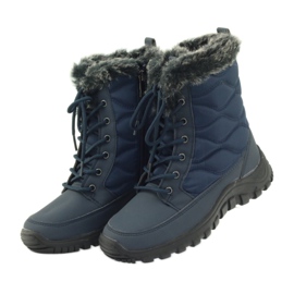 Stivali da neve sportivi con pelliccia DK blu navy 3