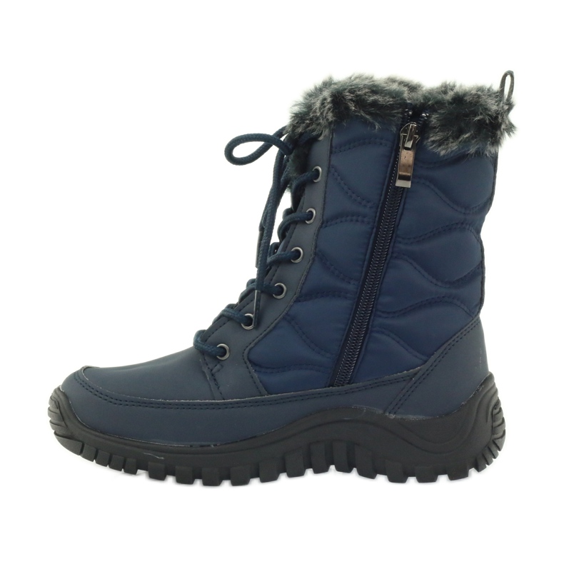 Stivali da neve sportivi con pelliccia DK blu navy 2