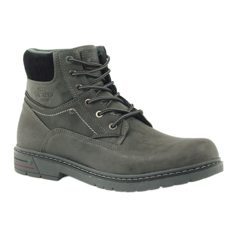 Stivali grigi legati McKey 616 grigio 1
