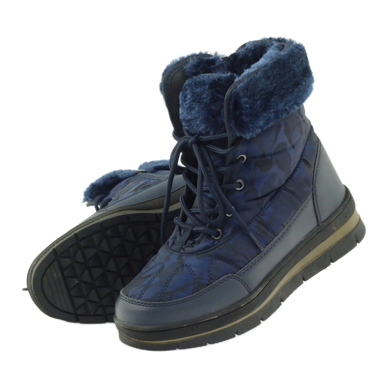 Stivali da neve sportivi con pelliccia DK blu navy 4
