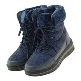 Stivali da neve sportivi con pelliccia DK blu navy 3