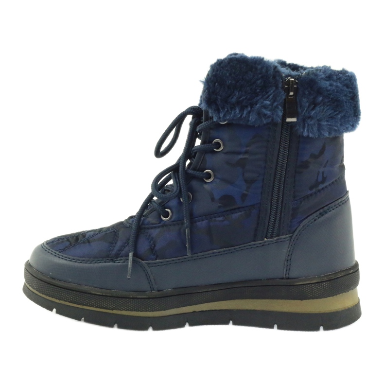 Stivali da neve sportivi con pelliccia DK blu navy 2