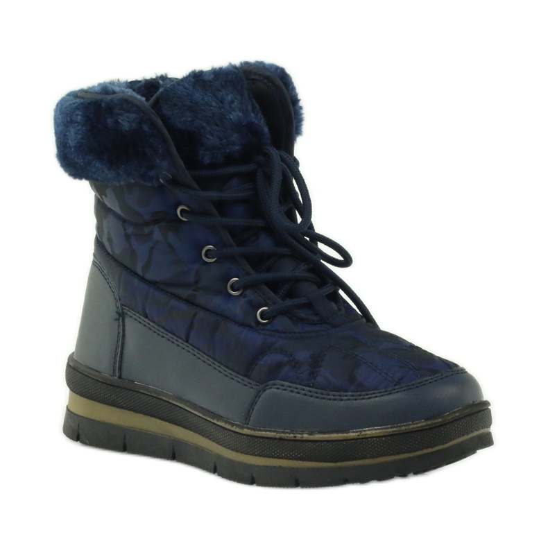 Stivali da neve sportivi con pelliccia DK blu navy 1