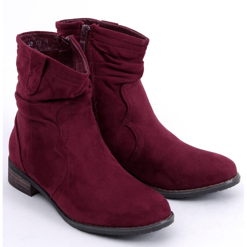 Stivali da donna bordeaux 99-135 Rosso 1